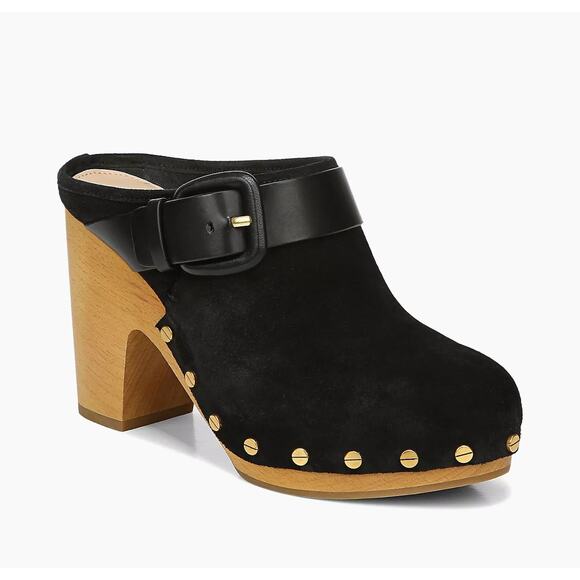 Veronica Beard black Dacey Suede Mule Clogs size 5.5 - Picture 2 of 10